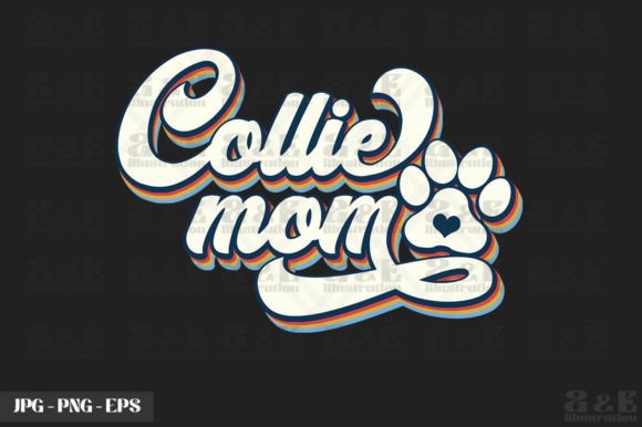 Cute Collie Mom Dog Owner: A Charming Embroidery Design