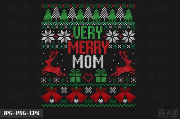 Merry Mom Christmas Ugly Sweater Design Review