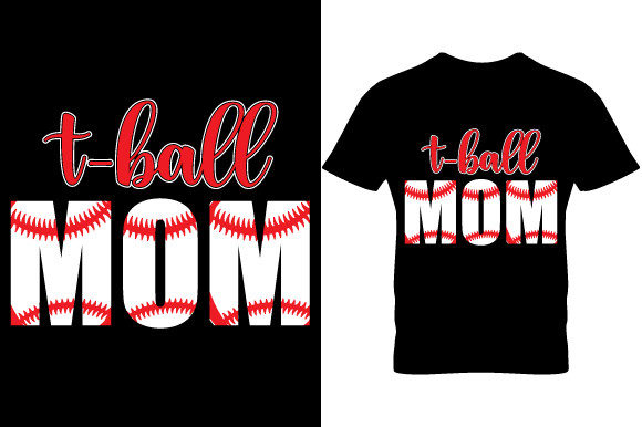 T-Ball Mom Baseball T-Shirt Design Review